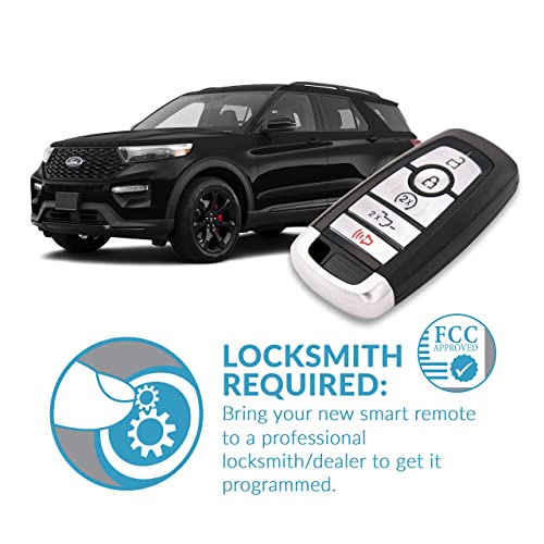 Keyless2Go Replacement for 5 Button Proximity Smart Key 2-Way Gen 5 PEPS for Ford M3N-A2C931426 164-R8166 - Image 5