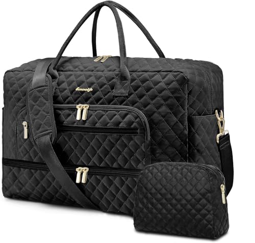 LUOCIP Travel Duffle Bag Weekender for Women - 38L Carry-On Overnight Personal Item Bag with Shoe Compartment & Wet Pocket Weekend Tote Bags with Toiletry Hospital Bags for Labor and Delivery - Image 1
