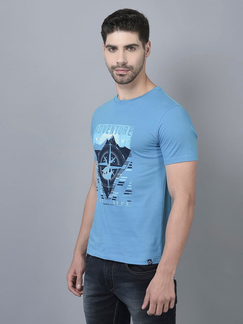 Dollar Mens Round Neck Stylish with Fashionable Print T-Shirt - Image 3