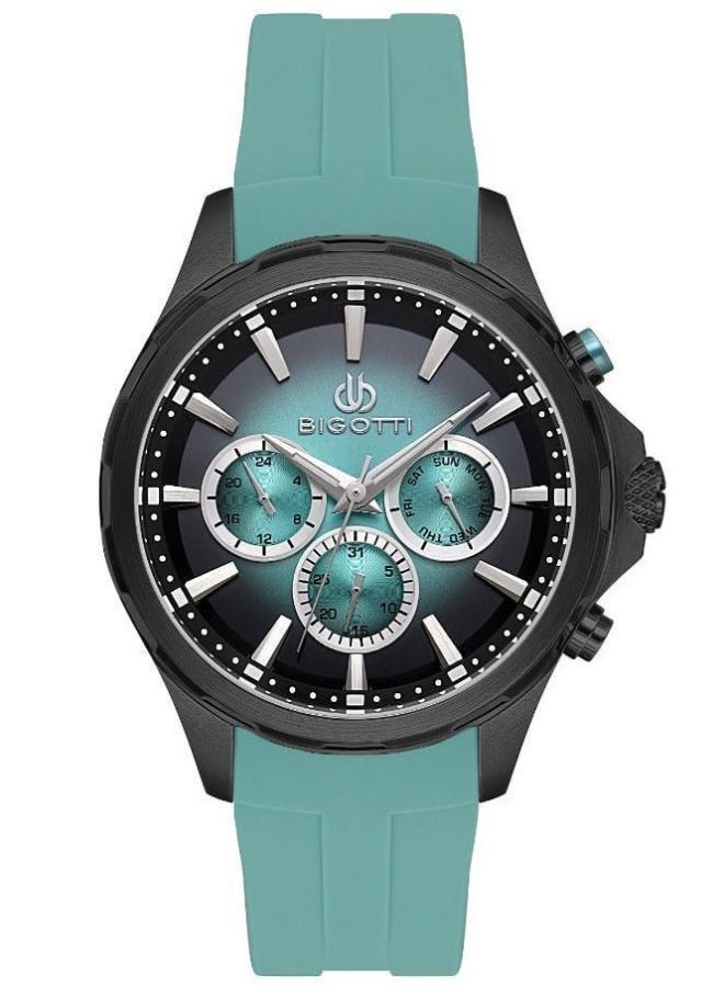 Bigotti - Raffinato Men Watch | Silicone Band |Brass Case | Analog | Round Dial | Mineral Glass | Japanese Quartz | Water Resistant 50 Meters - Image 1