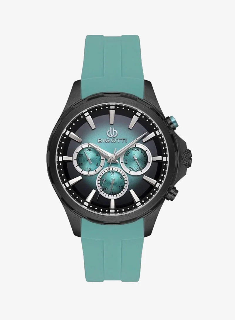 BIGOTTI Bigotti - Raffinato Men Watch | Silicone Band |Brass Case | Analog | Round Dial | Mineral Glass | Japanese Quartz | Water Resistant 50 Meters
