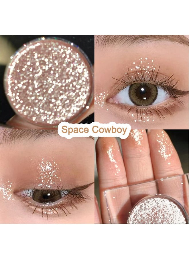 Jutqut - Shimmer Glitter Eyeshadow Palette Sparkle Champagne Gold Eye Shadow Bling Korean Eye Glitter Foil Pigmented Long Lasting & Ultra Blendable For Glitter Eye Makeup - Image 1
