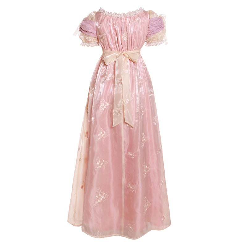 Vibsion Regency Dresses for Women Luxurious Embroidery Lace Empire Waist Victorian Dress Rococo Ball Gown XXL - Image 3