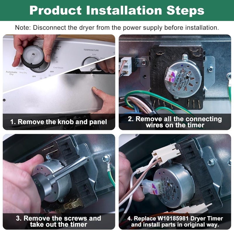 W10185981 Dryer timer, dryer timer - Image 5