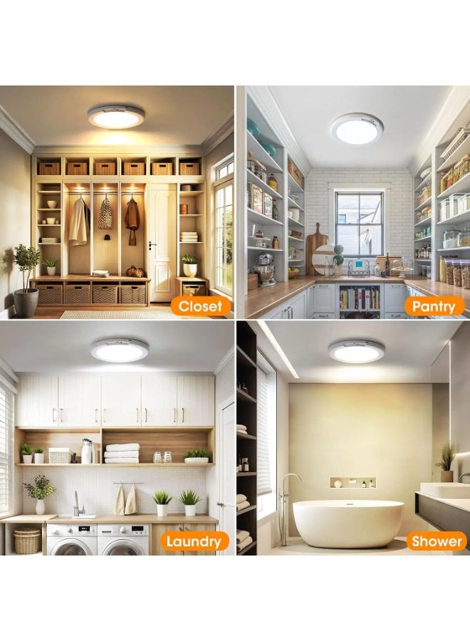 Motion Sensor LED Ceiling Light, Round, with Remote Control, USB Charging & Magnetic Installation - Image 5