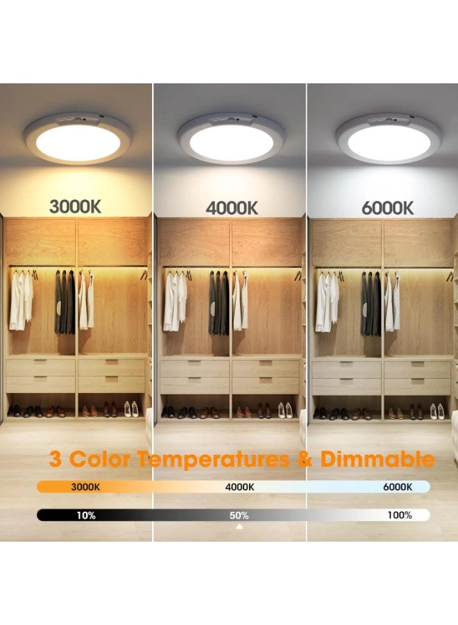 Motion Sensor LED Ceiling Light, Round, with Remote Control, USB Charging & Magnetic Installation - Image 4