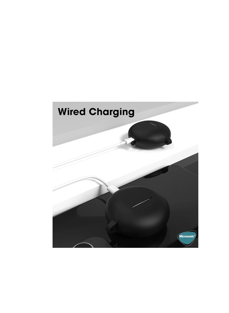 Case Oppo Enco Buds 2 Matte Silicone Black [Case Compatible with Enco Buds 2 - Black] - Image 2