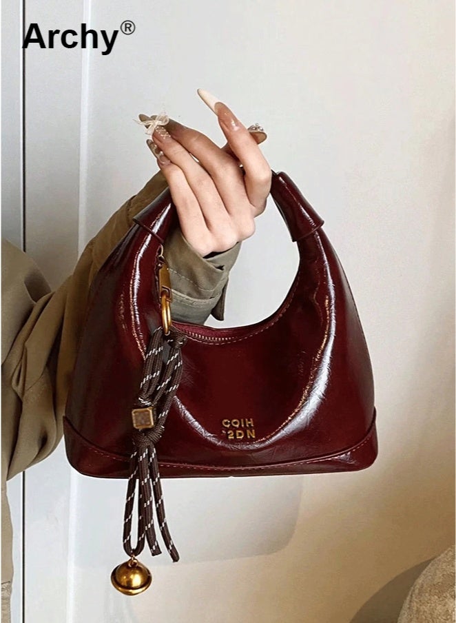 Archy Women's New Style Handbag with Cherry Keychain - Versatile Shoulder/Crossbody Bag | Waterproof PU, Elegant Trendy Cherry Handbag Pendant Decoration Design - Image 5