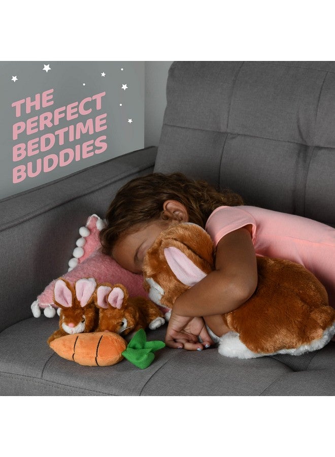 Prextex Plush Bunny Rabbit With Zippered Pouch For Little Baby Bunnies, Bunny Stuffed Animal, Easter Bunny Stuffed Animal, Stuffed Animal With Babies Inside - Perfect For Easter Gift And Easter Basket  - Image 4