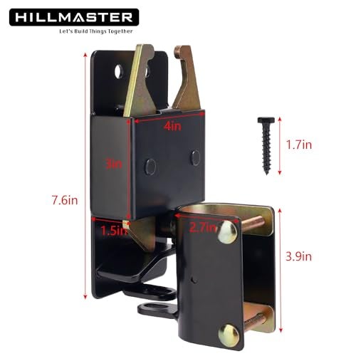 HILLMASTER Heavy Duty 2 Way Farm Gate Latch, Two Way Fence Gate Latch for Metal Gates Livestock Cattle Gate Latches Gate Hardware for Horse Corrals, Ranches(Screws and Instructions Included) - Image 2