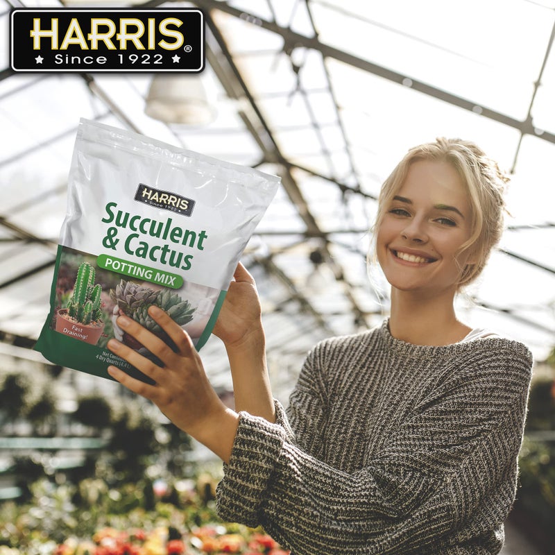 Harris Premium Succulent and Cactus Potting Soil Mix, Fast Draining with Added Nutrients, 4 Quarts - Image 5