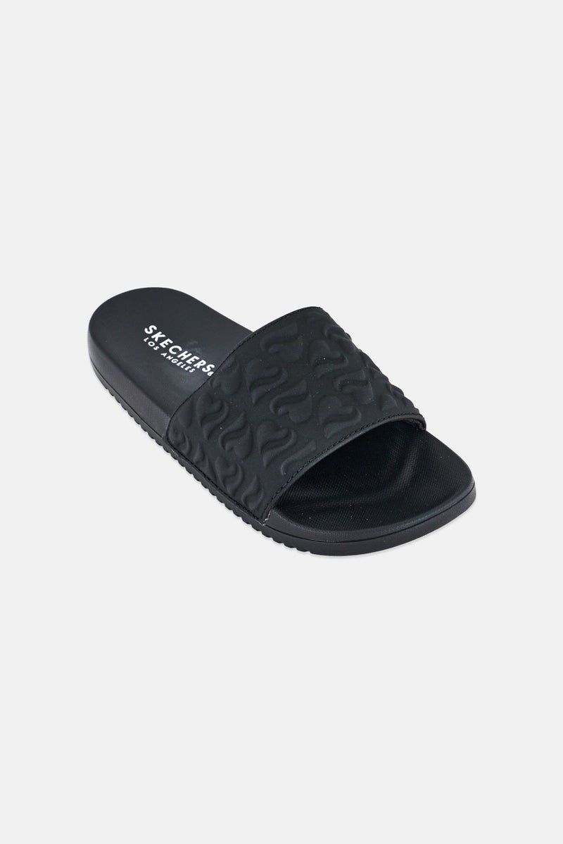 SKECHERS Kids Girl Gambix III Style Hype Slip On Slide, Black - Image 1