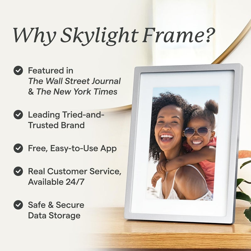 Skylight Frame â€“ WiFi Digital Picture Frame Customer Support, Touch Screen Digital Photo Frame with Easy Setup, Photo Gifts for Parents and Grandparents - 10 Inch Black - Image 5