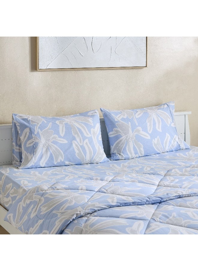 Home Box Malta-Evelyn 3-Piece Printed Cotton King Comforter Set - 220x240 cm  - Image 1