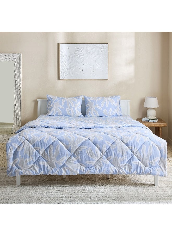 Home Box Malta-Evelyn 3-Piece Printed Cotton King Comforter Set - 220x240 cm  - Image 3