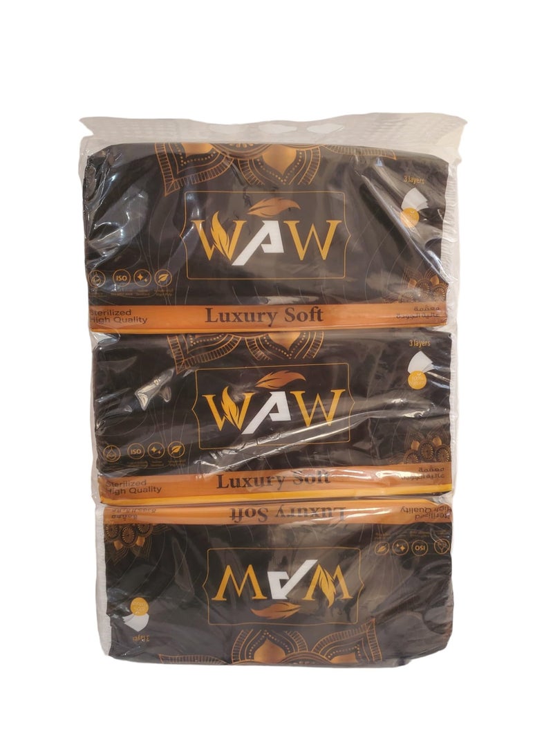 Wow Soft Facial Tissues Pack of 3 Ply, 600 Sheets (Pack of 18) - Image 3