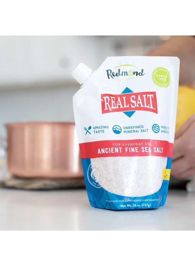 Redmond Redmond Real Salt - Ancient Fine Sea Salt, Unrefined Mineral Salt, 26 Ounce Pouch (2 Pack)  - Image 3