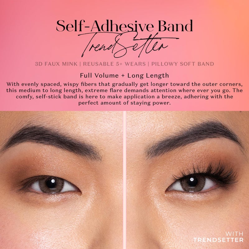 Lilly Lashes رموش ليلي لاش 3D ذاتية اللصق، لا حاجة للصمغ، رموش مضغوطة تعمل بحرارة الجسم، رموش ذاتية اللصق قابلة لإعادة الاستخدام حتى 5 مرات، سهلة التطبيق والإزالة (تريند سيتير) - Image 3