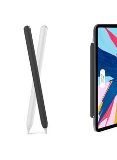 Ahastyle AHASTYLE Ultra Thin Silicone Skin Cover Compatible with Apple Pencil 2nd Generation, iPad Pro 11 12.9 inch-2 Pack (Black & White)  - Image 1
