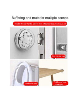 KASTWAVE Door Stopper Wall Protector, Door Knob Wall Shield, Rubber Door Bumper Wall Protector With Self Adhesive, Wall Protector Door Handle Cushion Bumpers for Refrigerator Door, Cabinets (4 PCS)  - Image 3