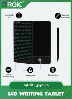 GROIC Black LCD Writing Tablet, Full Screen Erasable Digital Notepad for Kids and Adults, Drafting, Taking Notes and Leaving Message, 6.5 Inches Screen  - Image 5