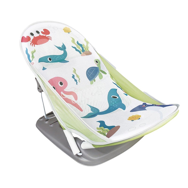 أورلينيك حوض استحمام أطفال قابل للطي من ORLENIC مع مقعد قابل للتعديل – بانيو أطفال مدمج بثلاث وضعيات ميل، دعم استحمام آمن للرضع، تصميم موفر للمساحة وقابل للحمل للأطفال من عمر 0 إلى 5 سنوات - Image 1