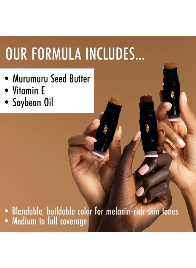 Black Radiance Color Perfect Foundation Stick with Soft Brush Applicator Duo – Buildable, Blendable Versatile Pigment-Rich Formula - Chocolate Dipped - Image 2