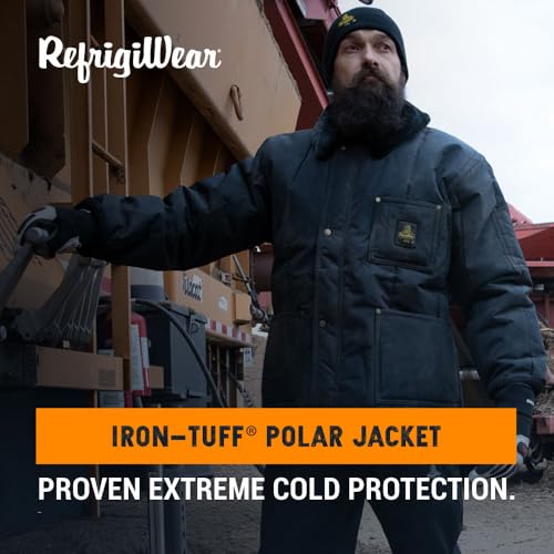 RefrigiWear Men's Iron-Tuff Polar Jacket - Insulated to -50°F Men's Winter Jacket - Wind & Water-Resistant Winter Coat - Navy - X-Large - Image 2