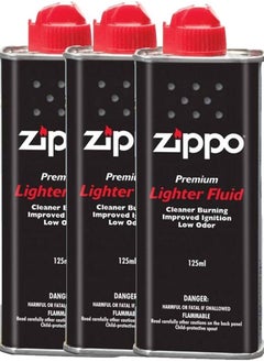 Zippo Zippo Metal Lighter Fluid, 125ml - 3-Pack  - Image 1