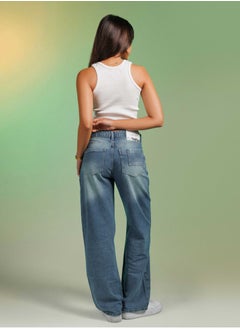 Unisex Deep Blue Blue -Washed Wide Leg Jeans - pzsku/ZB988617C0DFAC1D40913Z/45/_/1737670683/39f185a9-0eb5-4db8-a055-4073b68becf9