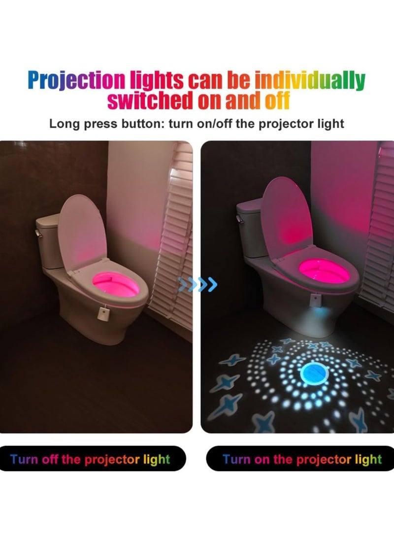 Beauenty Motion Sensor Toilet Night Light, 16 Colors Body Motion Sensor Toilet Bowl Seat Lamp, USB Chargeable, Adjustable Motion Activated Toilet Night Light for Any Toilet  - Image 5