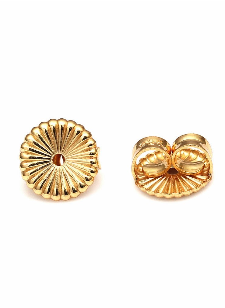 Earring Backs, Jumbo Earring Backs Large Earring Backs Secure Earring Lifters Backs Adjustable Earring Backs for Droopy Ear Heavy Support 8 Pieces (Gold,9 mm)