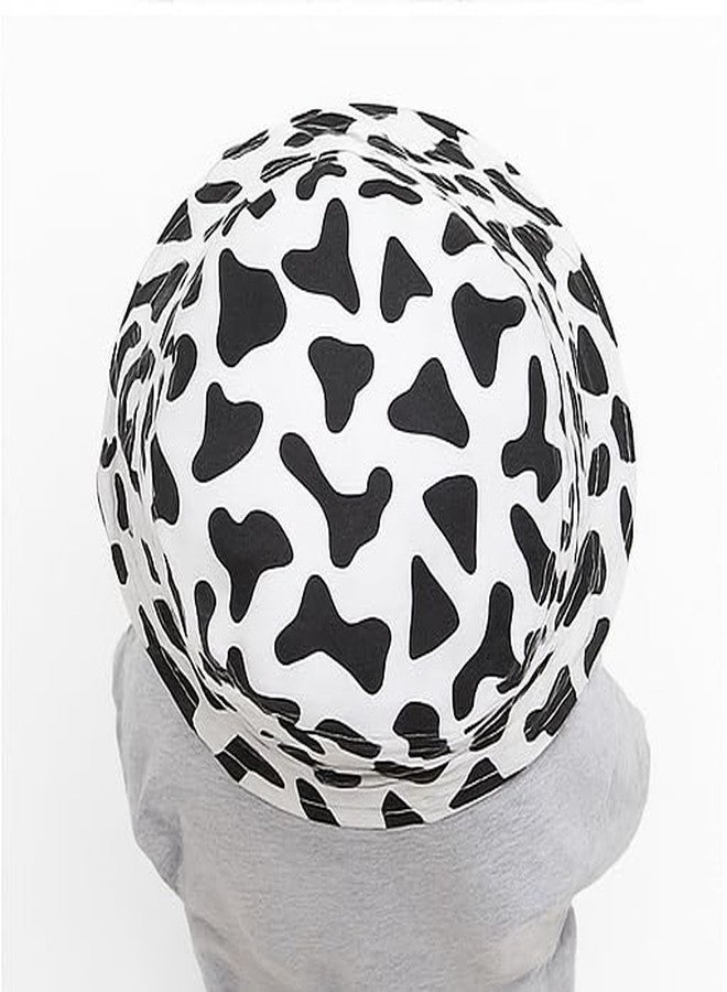 MIKONIKO Boys & Girls Cartoon Cotton Sun Hat | Wide Brim Outdoor Bucket Hat | Breathable Summer Cap for Kids White_2-5 Years - Image 4