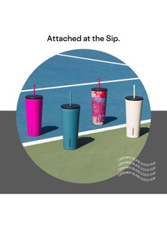 CORKCICLE Corkcicle Tumbler With Straw and Lid, Reusable Water Bottle, Triple Insulated Stainless Steel Travel Mug, BPA Free, Keeps Beverages Cold for 12 Hours and Hot for 5 Hours, Ceramic Slate, 24 oz  - Image 3