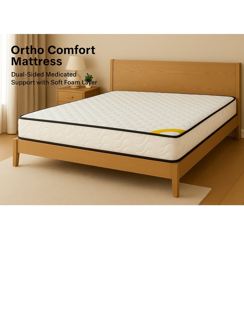 THE MATTRESS FACTORY - Ortho Comfort -Medicated Hard Mattress with Soft Foam Layer - Image 1