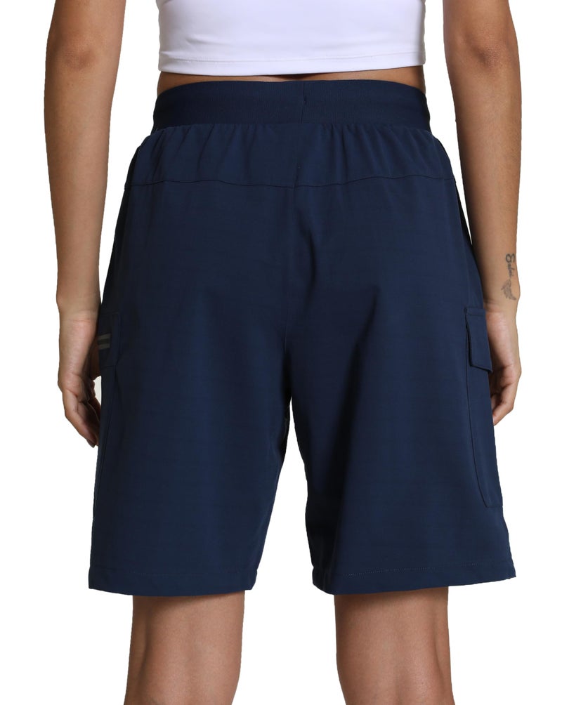 zsenoxaxi Women's Hiking Cargo Shorts Quick Dry Lightweight Shorts for Travel Athletic(Navy Blue,L) - Image 4