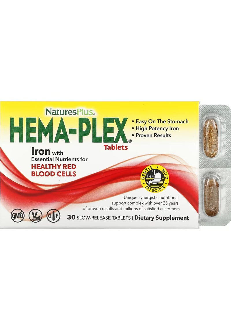 ناتشرز بلس Hema-Plex مستدام الإطلاق 30 قرصا - Image 1