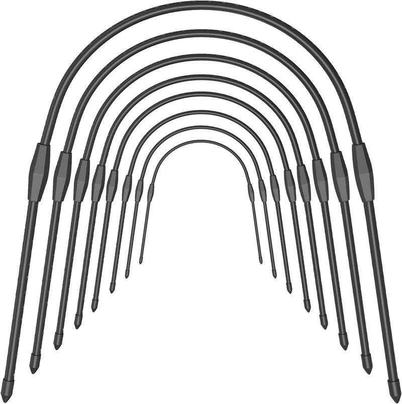 FOTMISHU 8pcs Garden Hoops for Raised Beds, 19.6"x 19.6" Greenhouse Hoops for Cover Garden Netting, Rust-Free Garden Tunnel, Reuseable Gardening Supplies for Plants (8pcs S-19.6"x 19.6") - Image 1