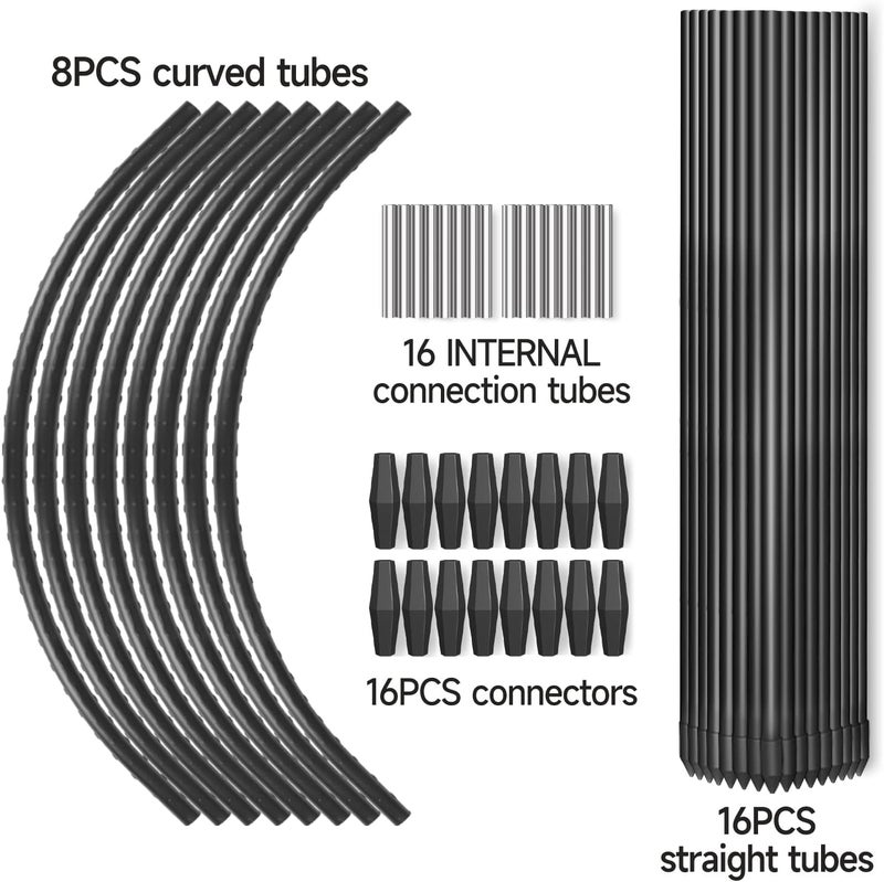 FOTMISHU 8pcs Garden Hoops for Raised Beds, 19.6"x 19.6" Greenhouse Hoops for Cover Garden Netting, Rust-Free Garden Tunnel, Reuseable Gardening Supplies for Plants (8pcs S-19.6"x 19.6") - Image 3