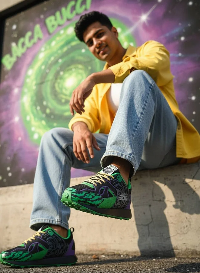 Bacca Bucci NEON GREEN Rick & Morty Sneakers for Men | Best Price UAE