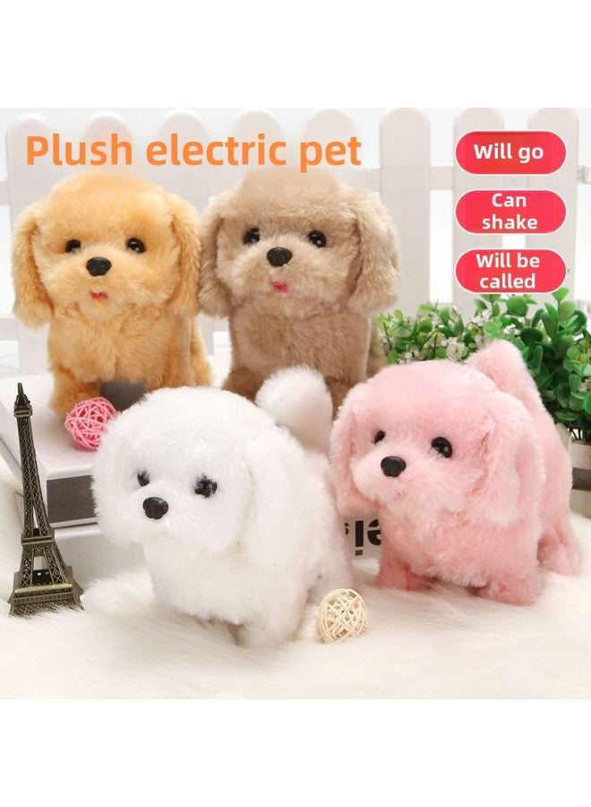 Children's Simulation Toy Electric Dog 1-3 Teddy Bunny Cat Pet Stall Electronic Pet Plush Toy-Color:Leash Dog Orange  - Image 2