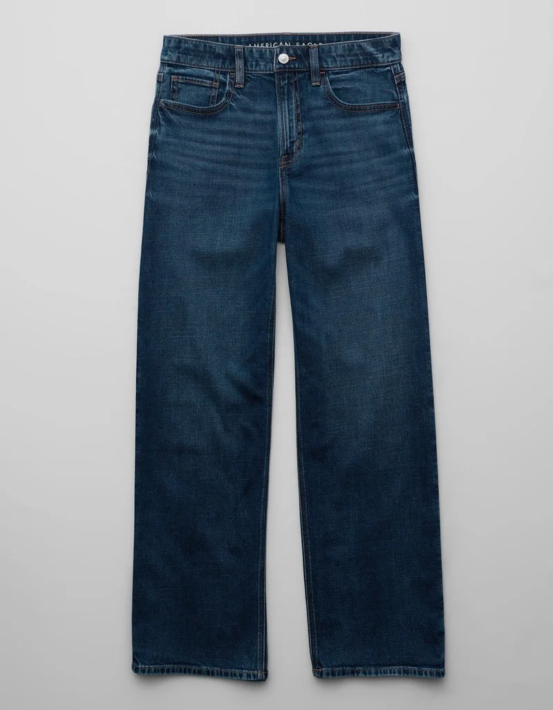 American Eagle  AE Dreamy Drape Super High-Waisted Baggy Wide-Leg Jean for Women | Best Price UAE