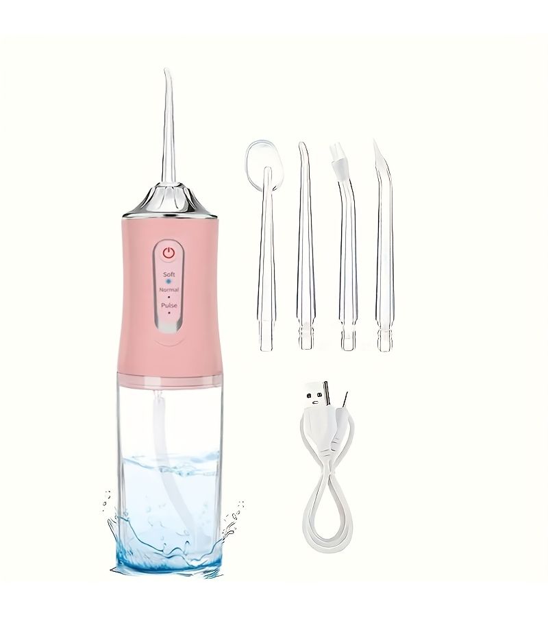 White Portable USB Oral Irrigator Water Flosser for Teeth Gum Care Rechargeable Dental Device IP67 Waterproof for Travel Home Use - Image 4