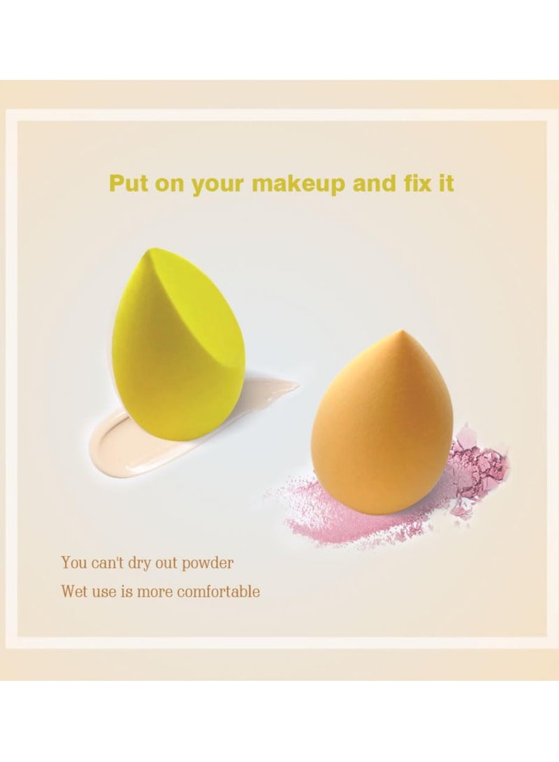 Generic 4 PCS Makeup Sponge with Holder Case Set, Makeup Sponges Blender Beauty Sponge Makeup Egg , Latex-Free Dry & Wet Use Foundation Cosmetic Makeup Puff for Powder Cream  - Image 3