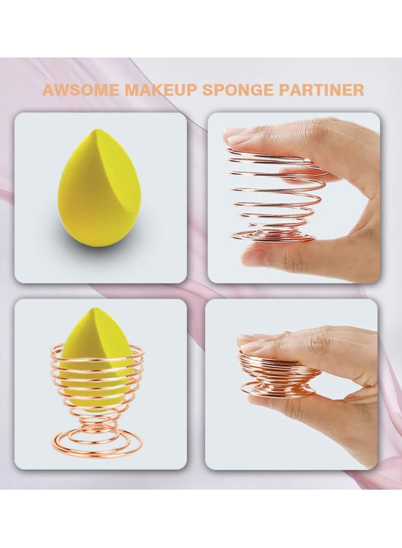 Generic 4 PCS Makeup Sponge with Holder Case Set, Makeup Sponges Blender Beauty Sponge Makeup Egg , Latex-Free Dry & Wet Use Foundation Cosmetic Makeup Puff for Powder Cream  - Image 2