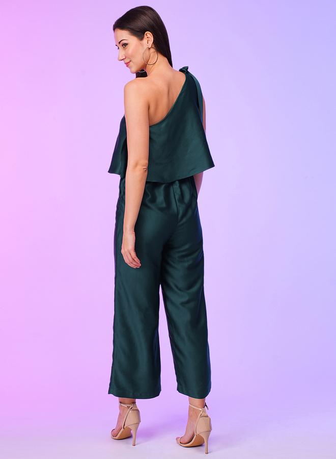 globus One Shoulder Tie-Up Detail Jumpsuit - Image 3