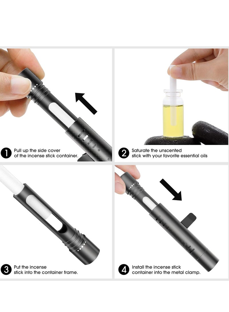 Car Air Fresheners, Car Fresheners Clip Set with 5 Essential Oil Scents and 5 Refill Sticks, Car Diffuser Vent Clip for Women Men Automotive Fragrance Decoration Accessories - Image 5