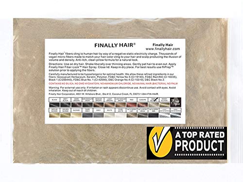 Finally Hair Fibers Refill Bag 56 Grams of Premium Hair Loss Concealer in a Refill Bag Dark Blonde