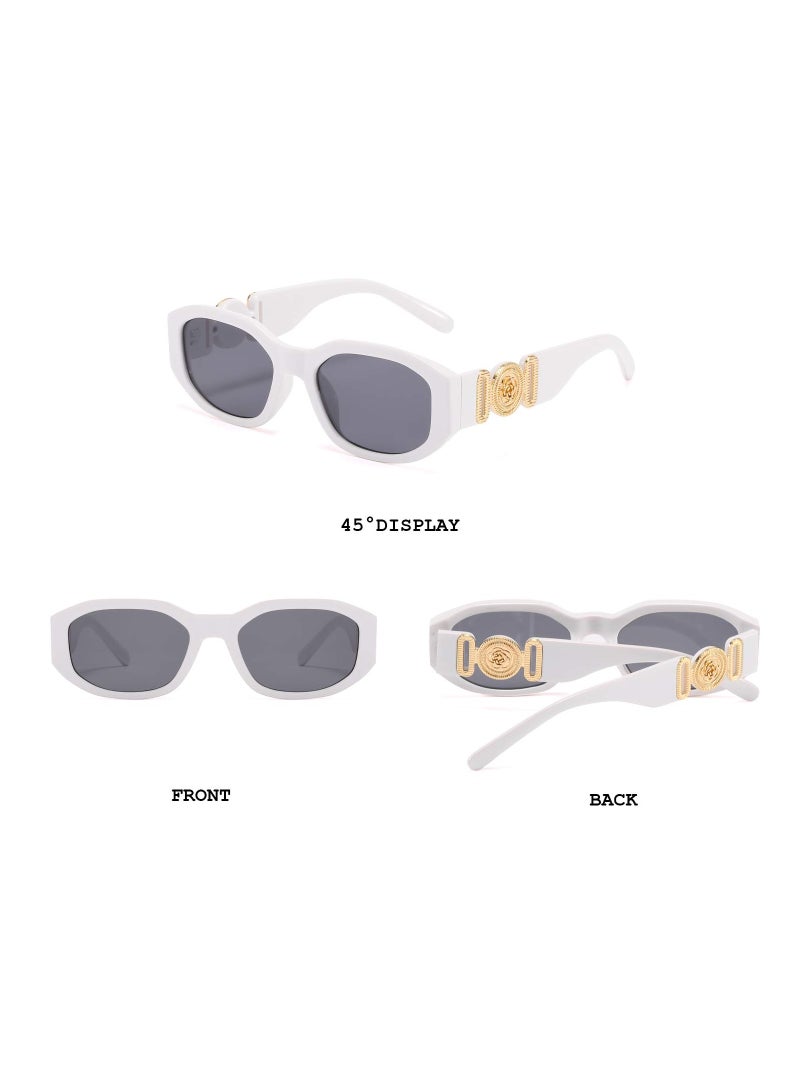 SYOSI Rectangle Sunglasses for Women Retro Driving Glasses Vintage Fashion Irregular Frame Protection Men Model  - Image 2