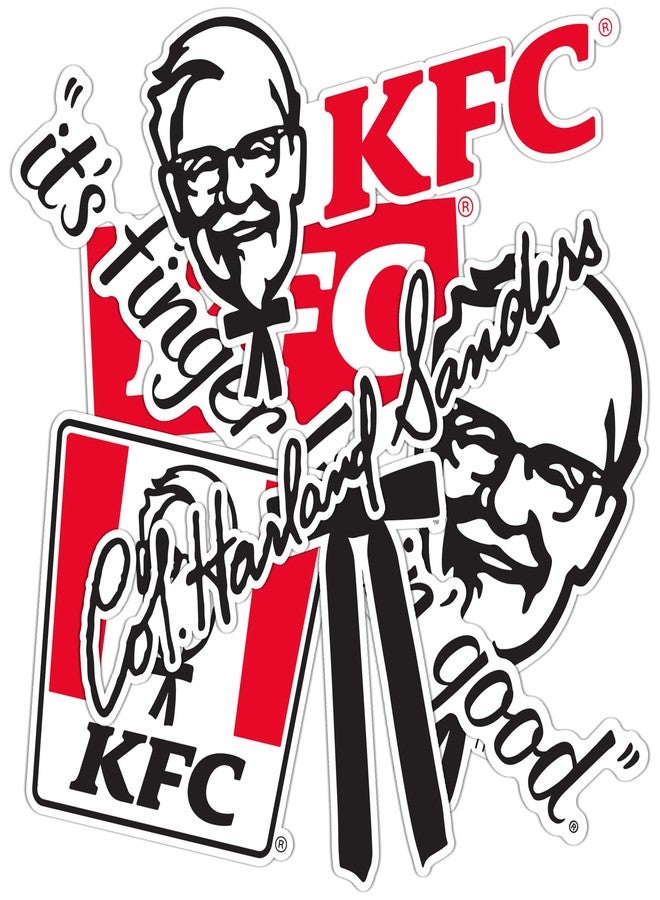 Desert Cactus KFC Sticker Kentucky Fried Chicken Sticker Vinyl Decals Laptop Water Bottle Car Scrapbook T2 (Type 2-4) - Image 1